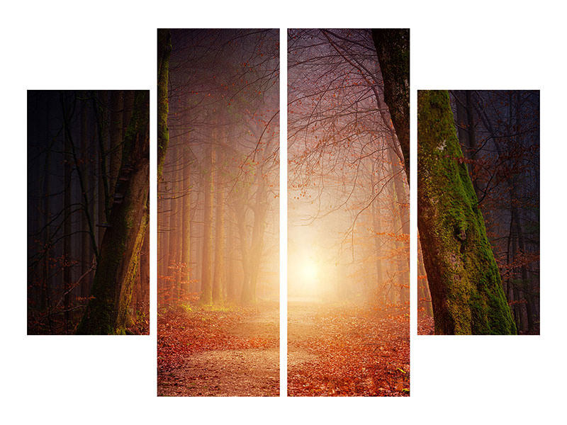 4-piece-canvas-print-autumn-in-the-woods