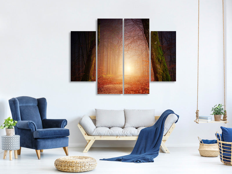 4-piece-canvas-print-autumn-in-the-woods