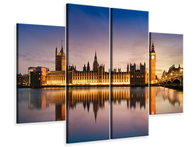 4-piece-canvas-print-big-ben-at-night