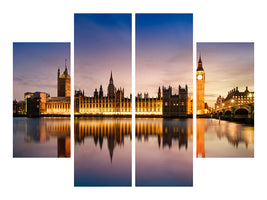 4-piece-canvas-print-big-ben-at-night