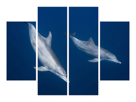 4-piece-canvas-print-bottlenose-dolphins