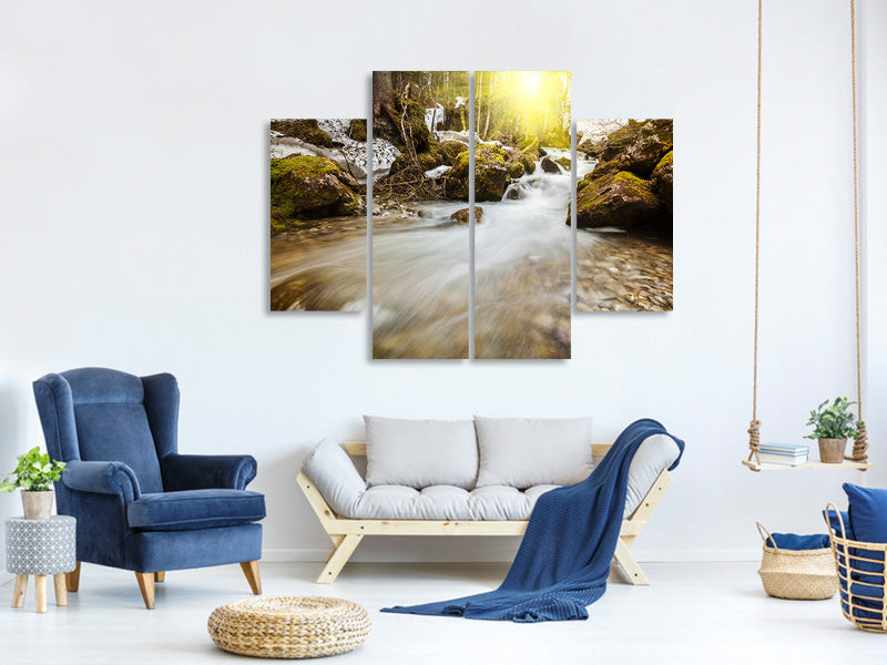 4-piece-canvas-print-cascading-waterfall