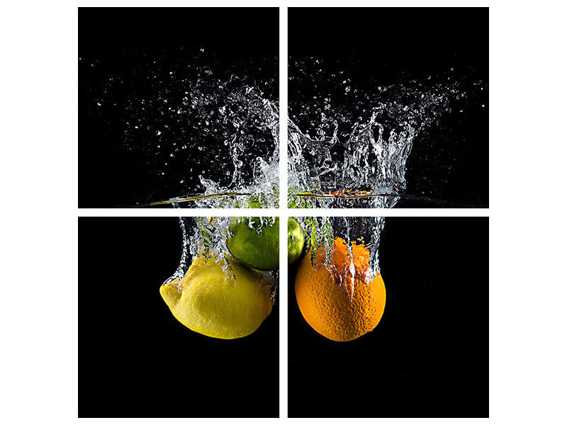 4-piece-canvas-print-citrus-splash