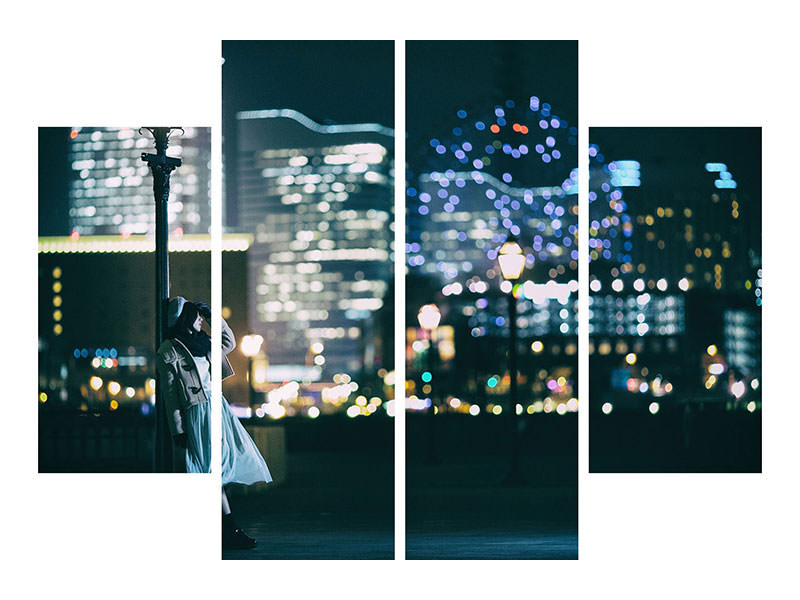 4-piece-canvas-print-city-lights