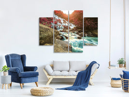 4-piece-canvas-print-exotic-waterfall