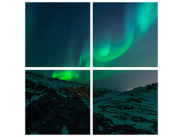 4-piece-canvas-print-fascination-northern-lights