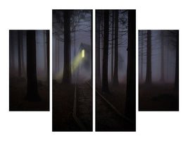 4-piece-canvas-print-fog-in-the-forest