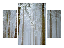 4-piece-canvas-print-forest-in-winter