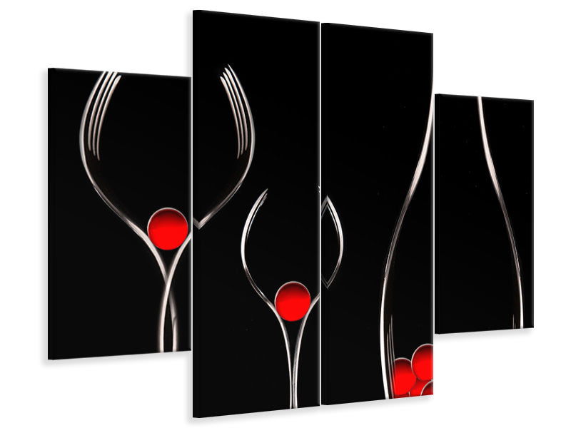 4-piece-canvas-print-fork