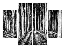 4-piece-canvas-print-ghost-forest