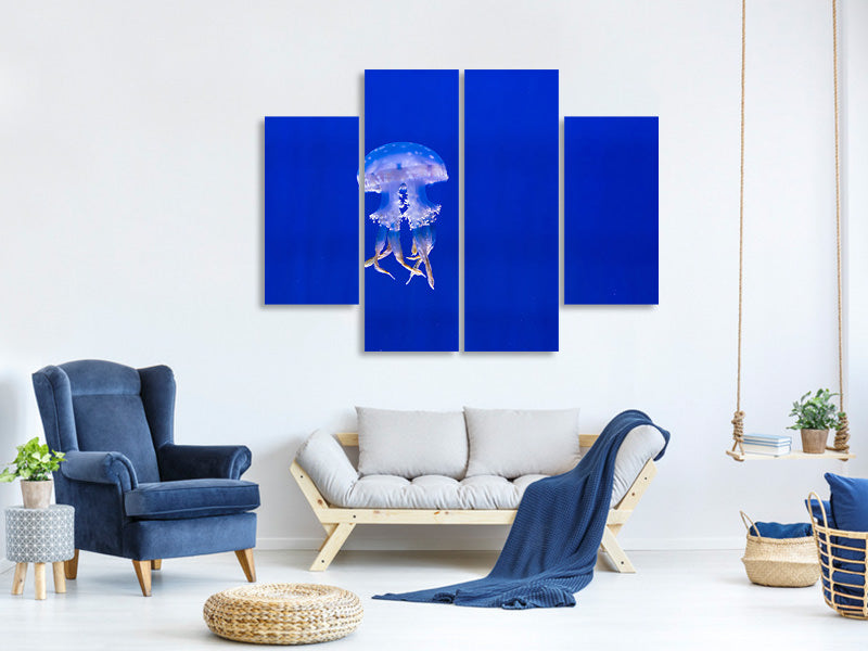 4-piece-canvas-print-glowing-jellyfish