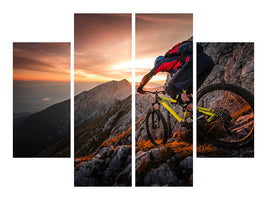 4-piece-canvas-print-golden-hour-high-alpine-ride