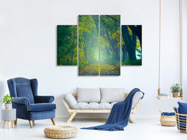 4-piece-canvas-print-green-forest