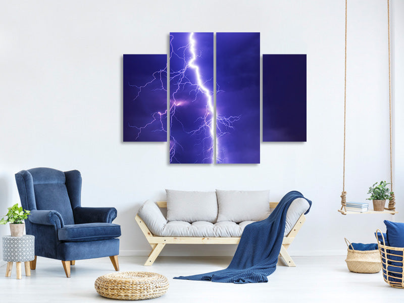 4-piece-canvas-print-imposing-lightning