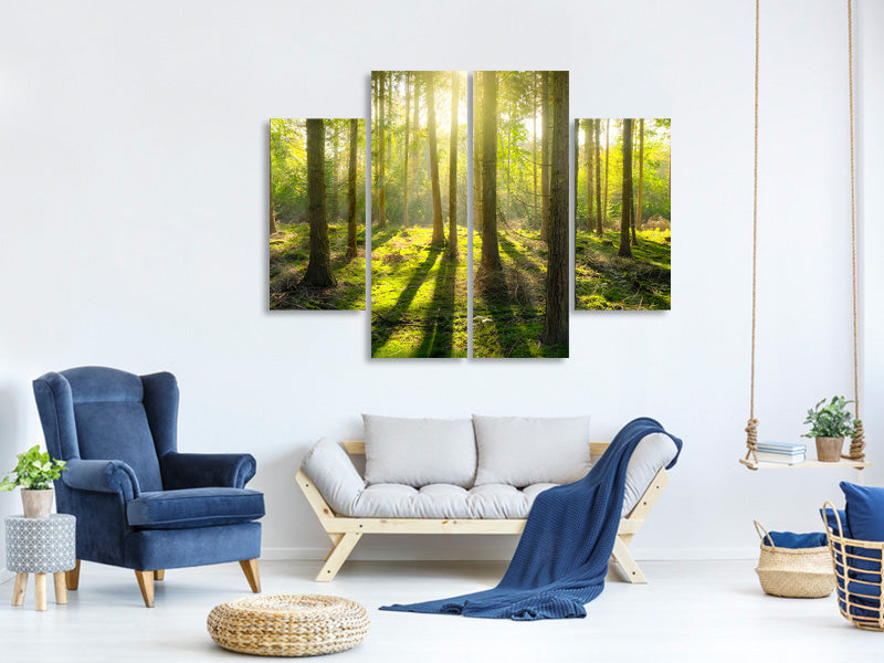 4-piece-canvas-print-in-the-middle-of-the-woods