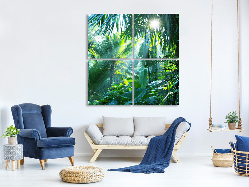 4-piece-canvas-print-in-tropical-forest