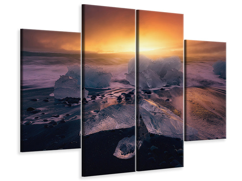 4-piece-canvas-print-jokulsarlonas-sunrise-ii