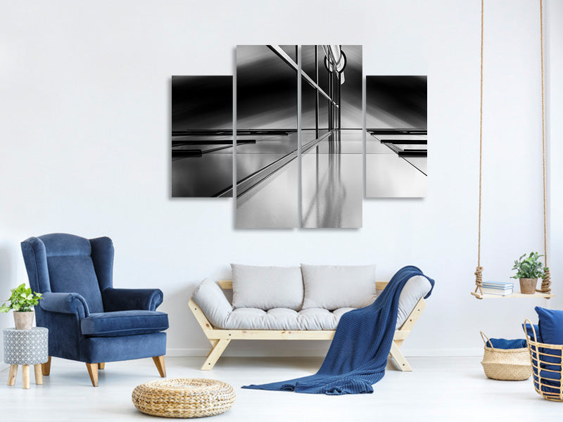 4-piece-canvas-print-lines-and-reflections