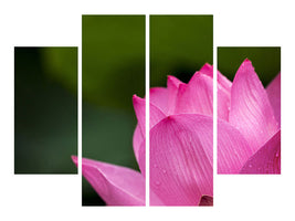 4-piece-canvas-print-marko-lotus-in-pink