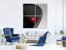 4-piece-canvas-print-metal-ball-in-bowl