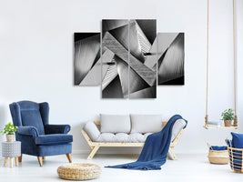 4-piece-canvas-print-metal-origami