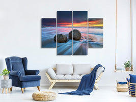 4-piece-canvas-print-moeraki-boulders-ii