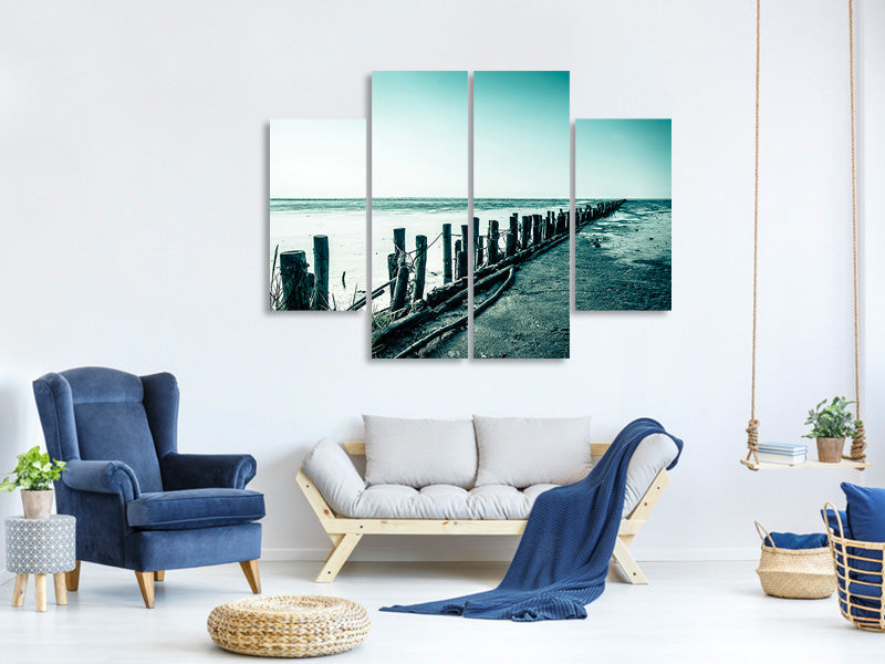 4-piece-canvas-print-mud-flats