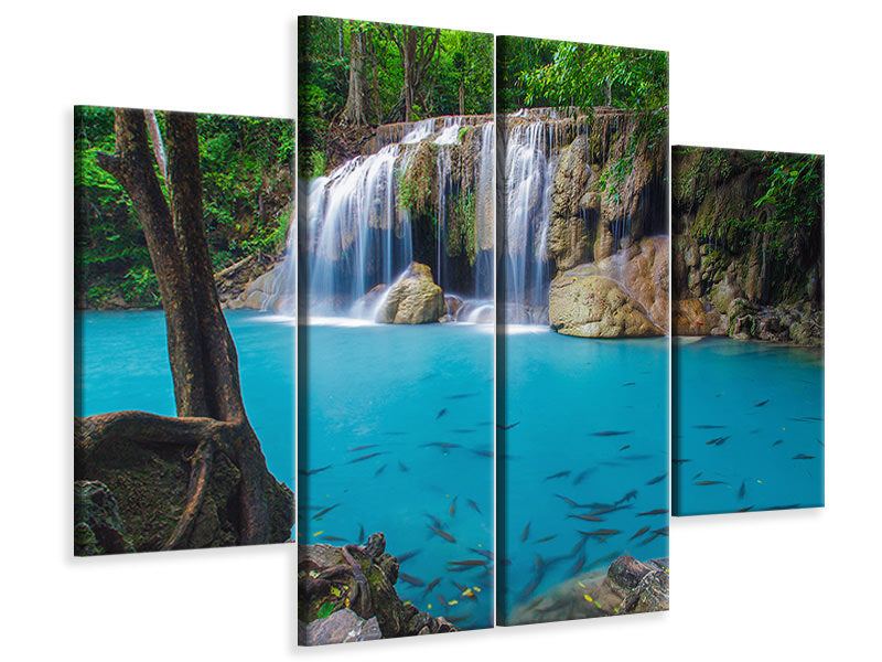 4-piece-canvas-print-nature-waterfall