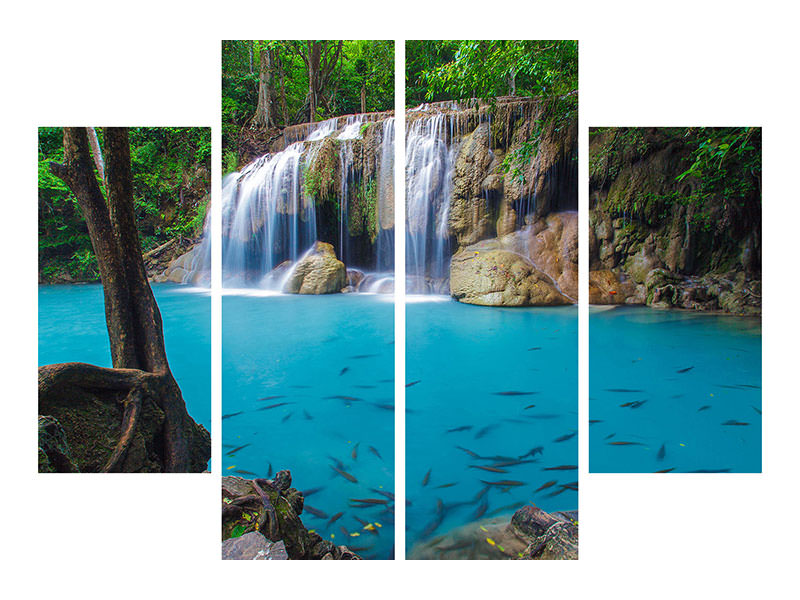 4-piece-canvas-print-nature-waterfall