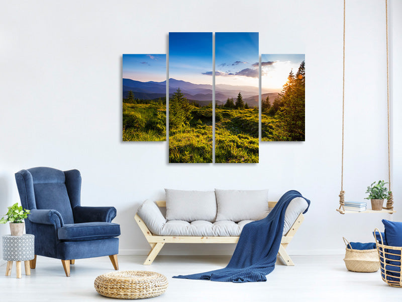 4-piece-canvas-print-peaceful-landscape