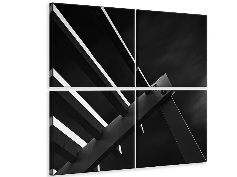 4-piece-canvas-print-pergola