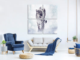 4-piece-canvas-print-photo-wallaper-the-leopard