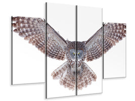 4-piece-canvas-print-power-great-grey-owl