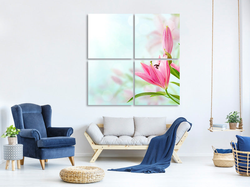 4-piece-canvas-print-romantic-lilies