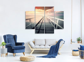 4-piece-canvas-print-romantic-wooden-walkway