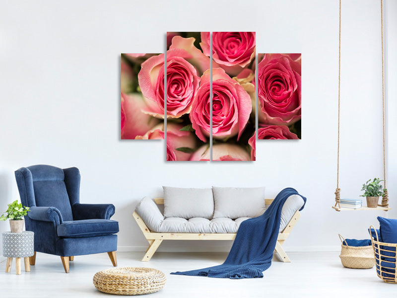 4-piece-canvas-print-rose-love