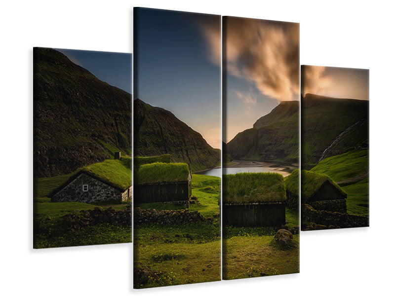 4-piece-canvas-print-saksun-village