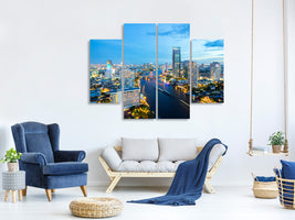 4-piece-canvas-print-skyline-bangkok-at-dusk