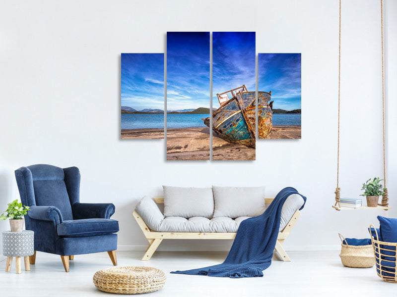 4-piece-canvas-print-stranded-boat