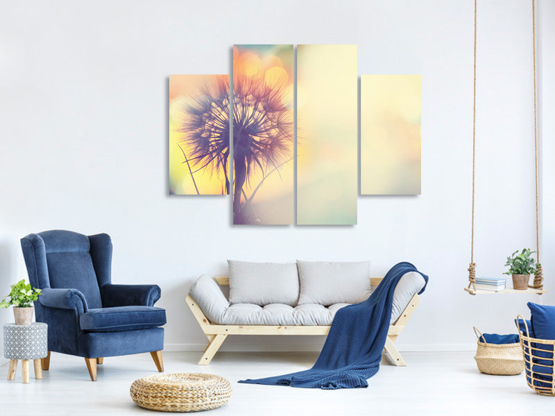 4-piece-canvas-print-the-dandelion-in-the-light