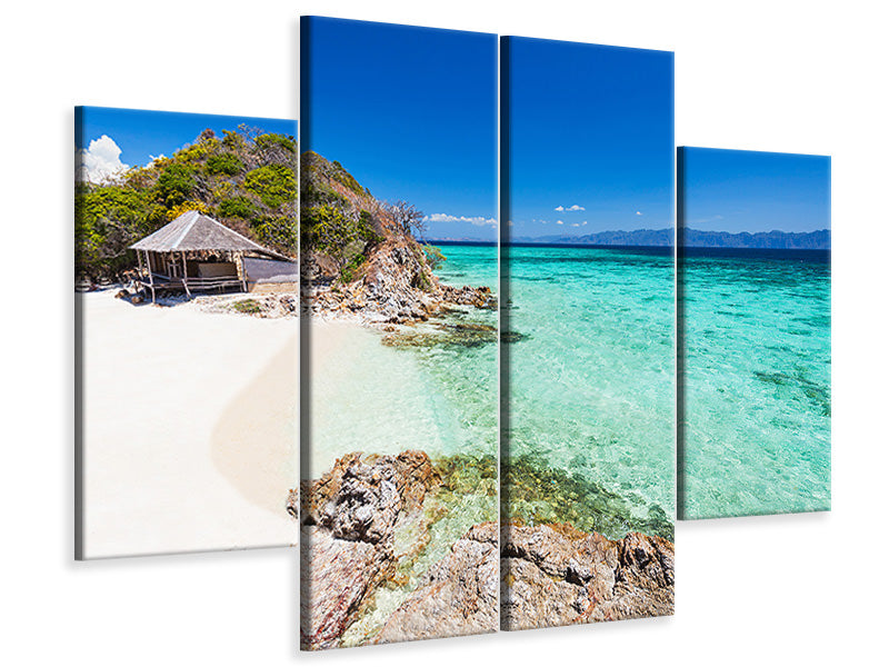 4-piece-canvas-print-the-house-on-the-beach