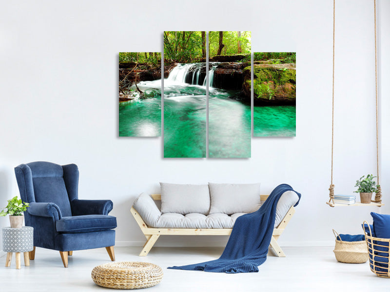 4-piece-canvas-print-the-river-at-waterfall