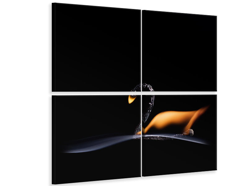 4-piece-canvas-print-the-swan