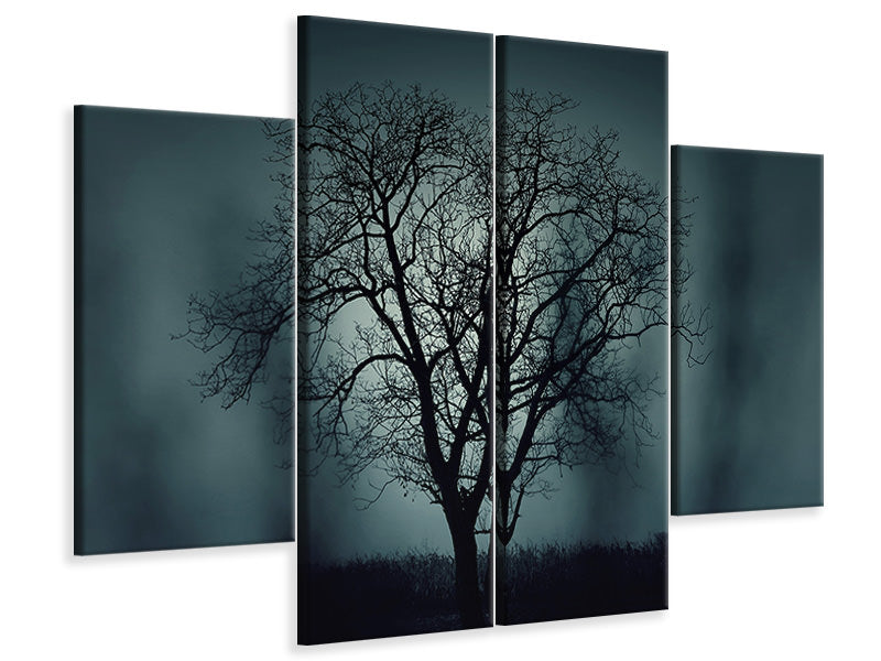 4-piece-canvas-print-the-tree-in-darkness