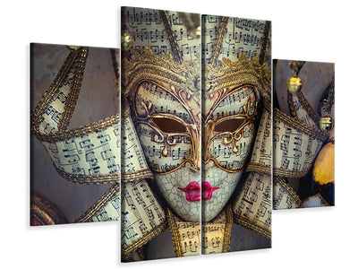 4-piece-canvas-print-venetian-mask