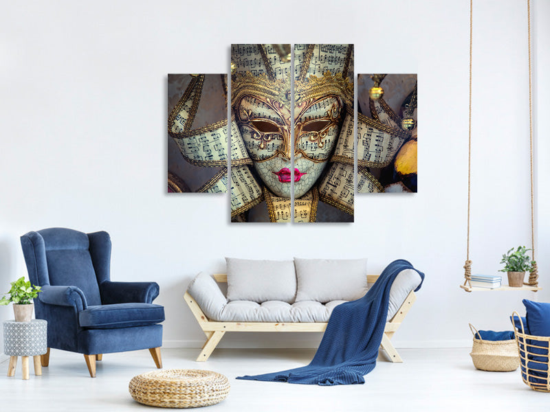 4-piece-canvas-print-venetian-mask