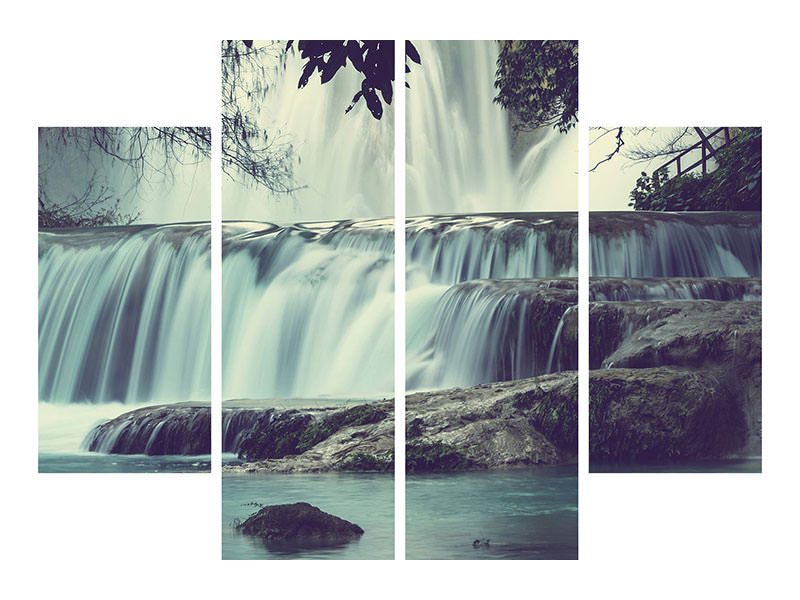 4-piece-canvas-print-waterfall-mexico