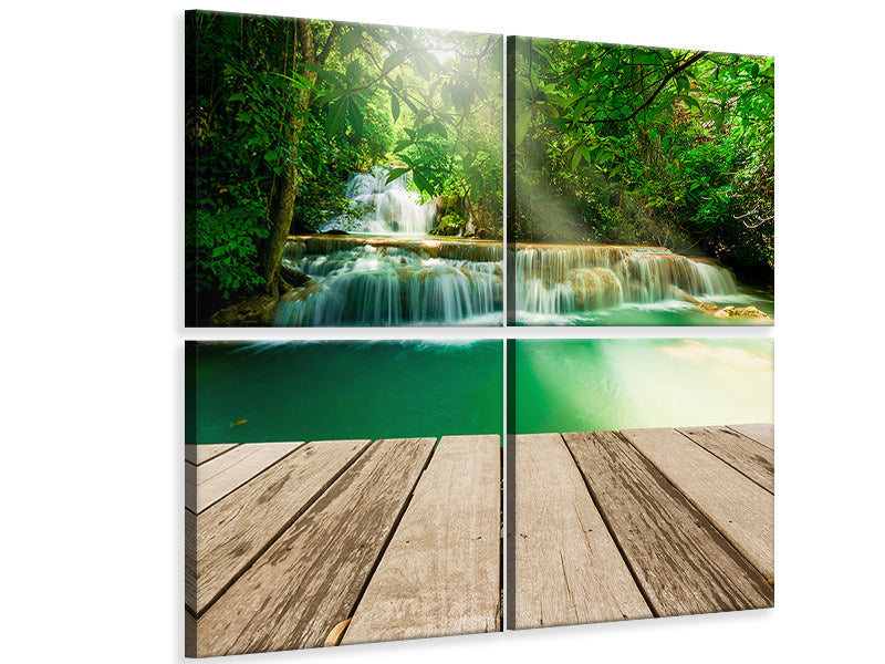 4-piece-canvas-print-waterfall-thailand