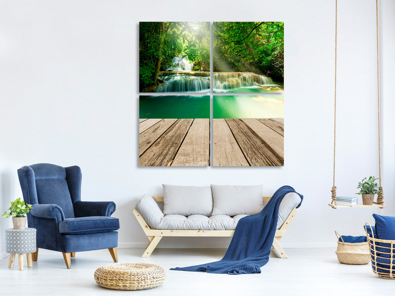 4-piece-canvas-print-waterfall-thailand