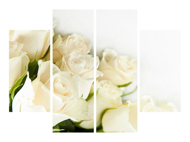 4-piece-canvas-print-white-roses